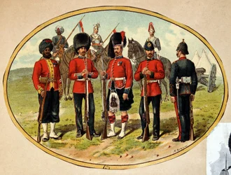 Tipos del Ejército Británico, c. 1890