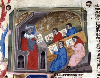 Universidad. Manuscrito del siglo XIV. Biblioteca Nazionale Braidense. Milán
