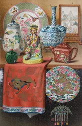 Varios ejemplos de arte y decoración chinos