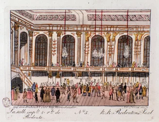 Vista del Salón Imperial y Real de la Redoute en Viena, Austria