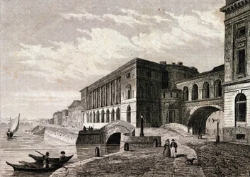 Vista del Teatro de San Petersburgo en 1828