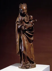 Virgen y Niño, escultura de madera del siglo XIV