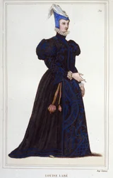 Retrato de Louise Labé (c.1524-1566), poeta francesa