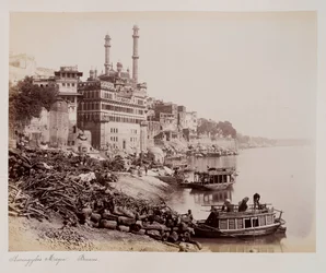 Mezquita de Aurangzeb, Benarés, c.1885