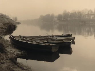 Barcos en el Arno, Florencia