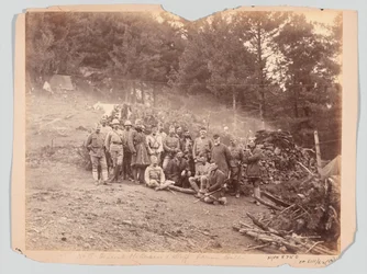 General McQueen y su personal, expedición a Black Mountain