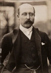 Retrato de medio cuerpo del duque Arthur William Connaught, hijo de la reina Victoria de Gran Bretaña.