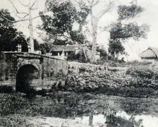 Hanoi, el Puente de Papel en 1883