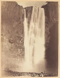 Cataratas Howick, río Umgeni, provincia de Natal, Sudáfrica, circa 1882