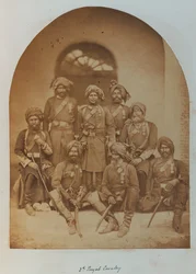 Oficiales y Suboficiales del Ejército Indio, todos poseedores de la Orden del Mérito de la India