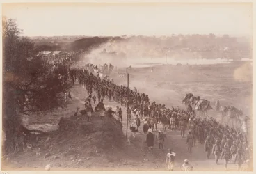Infantería del Ejército Indio en marcha, Campamento de Ejercicios de Delhi