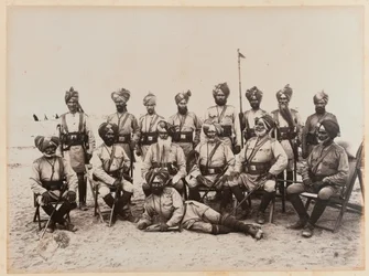 Oficiales indios de la 9ª Caballería de Bengala, 1885