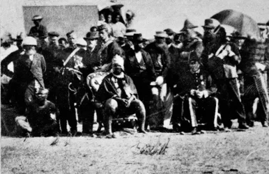 La «coronación» del rey Cetshwayo el 1 de septiembre de 1873