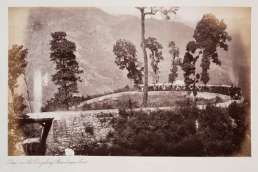 Bucle en la Línea del Himalaya de Darjeeling, c.1885