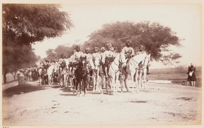 Contingente de Caballería Nativa de Nabha en el Campamento de Ejercicios de Delhi