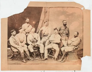 Oficiales del 4º Regimiento Goorkha, 1879