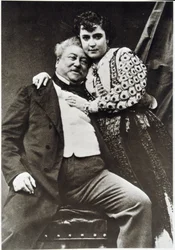 Retrato de Alexandre Dumas Padre (1802 - 1870) y su amante