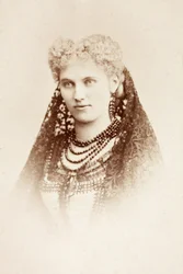Retrato de Christine Nilsson disfrazada