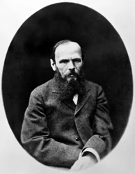 Retrato de Dostoyevski en medallón