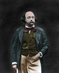 Retrato del escritor inglés Gustave Flaubert (1821-1880)