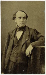 Retrato de Frédéric Sauvage en 1854, inventor francés (1786 - 1857): diseñador de una hélice para barco de vapor