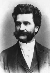 Retrato de Johann Strauss (1825-1899), compositor austríaco