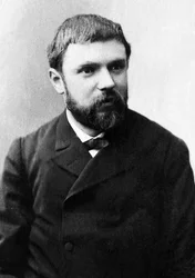 Retrato de Jules Henri Poincare (1854-1912), matemático y físico francés.