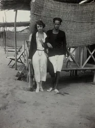 Retrato de una pareja en la playa, Versilia