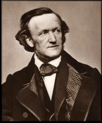 Retrato del compositor Richard Wagner - Retrato de Richard Wagner, compositor alemán