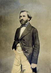 Retrato del compositor italiano Giuseppe Verdi