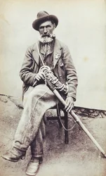 Retrato del montañero italiano Jean-Antoine Carrel (Valtournenche)