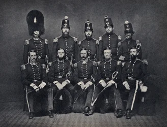 Retrato de los oficiales de la Guardia Nacional belga
