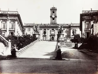 Vista del Campidoglio con el Palacio Senatorio, Roma