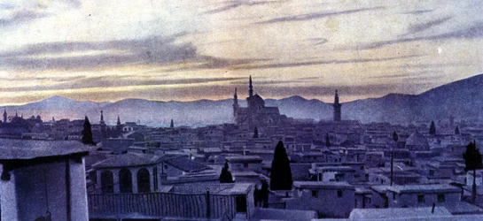 Vista de Damasco (Siria). Autochrome