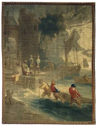 el muelle de pesca Vida popular a Teniers
