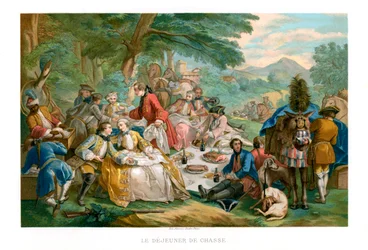 Desayuno de caza, 1737, 1885