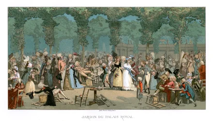 El jardín del Palacio Real, 1885.