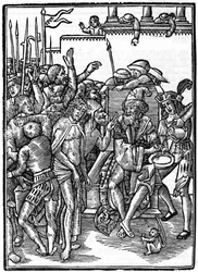 Cristo ante Poncio Pilato. Xilografía de Urs Graf de 1514. Colección privada. Milán.