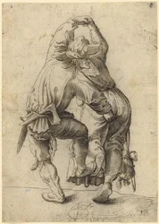 Pareja de campesinos bailarines