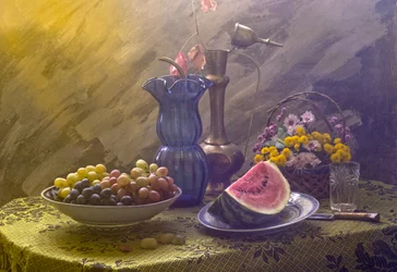 Fruta y flores en abundancia
