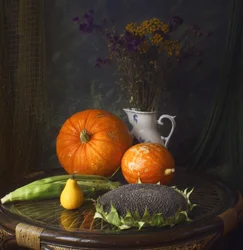 Naturaleza muerta de la cosecha de otoño