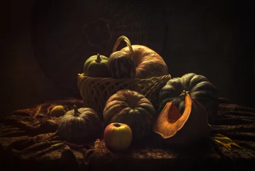Naturaleza muerta de la cosecha de otoño