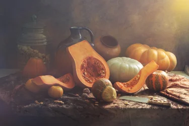 Naturaleza muerta de la cosecha de otoño