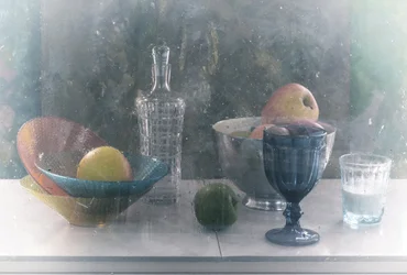 Manzanas crujientes y cristal