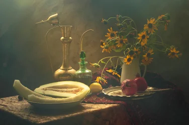 Flores y frutas de Moody