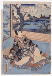Comparación Edo de las figuras de Murasaki (Edo Murasaki Sugata Kurabe) (xilografía en color)