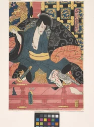 Ichikawa Ebiz? Como Ishikawa Goemon (xilografía en color)