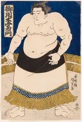Retrato del luchador de sumo Goyogi Kumoemon