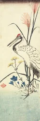 (Hierba de la Pampa, Patrinia, Campanilla China y una grulla), 1830-1858