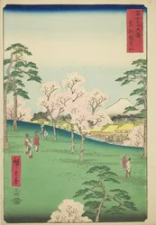 Colina Asuka en la capital oriental (Toto Asukayama), de la serie "Treinta y seis vistas del Monte Fuji (Fuji sanjurokkei)"